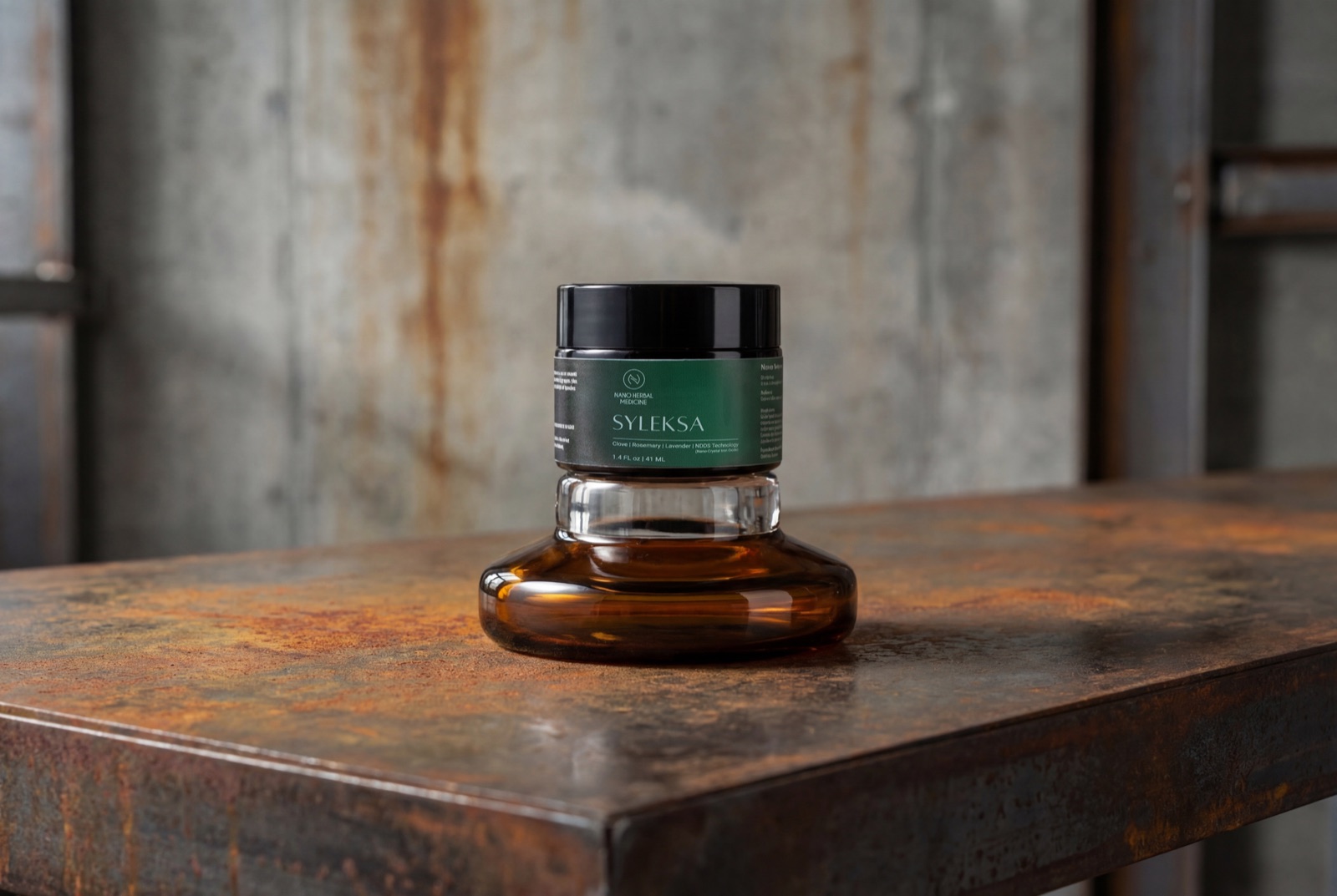 SYLEKSA Nano Herbal Cream — open jar revealing cream texture